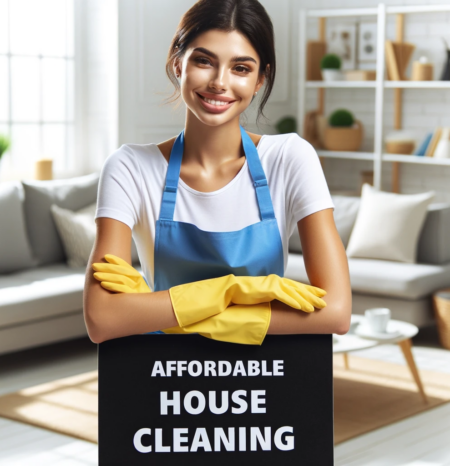 affordable-house-cleaning-ken-caryl-co Three women house cleaners and maids wearing blue aprons standing around a sign. The sign reads Ken Caryl CO House Cleaning - Affordable Rates . Humble House Cleaning